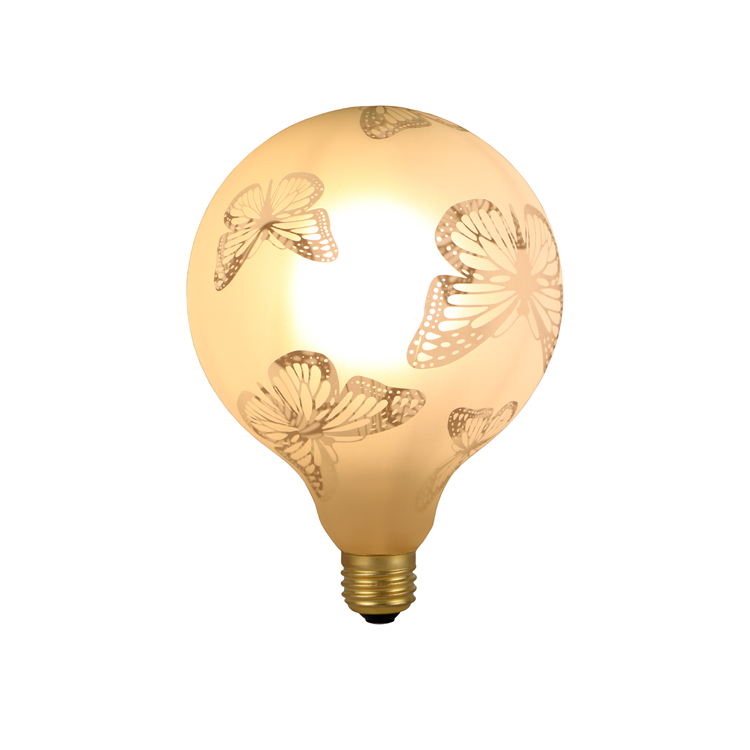 OS-560 G125 Butterfly painting Golbe Bulb