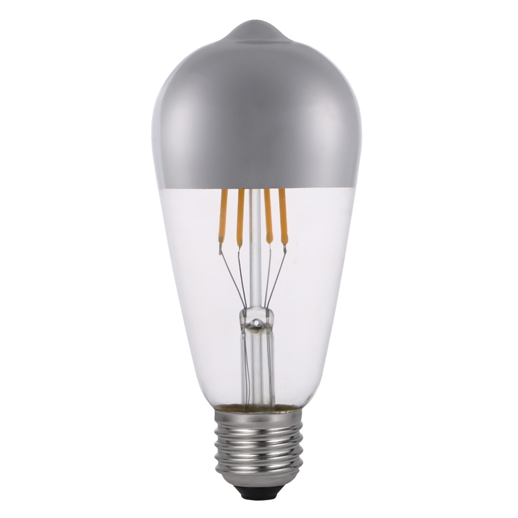 OS-112 ST21) Half Silver Plated LED Bulb